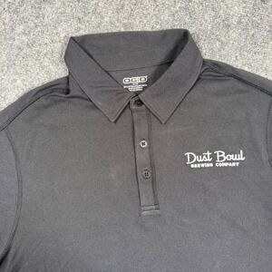 Dust Bowl Brewing Company Beer Polo Shirt Medium Short Sleeve Black Ogio Men's